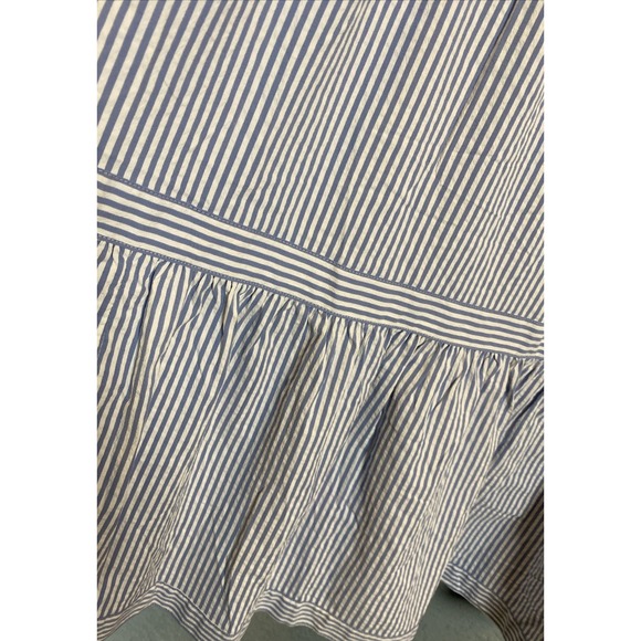 Vineyard Vines Performance 3XL Harbor Stripe Seersucker Tiered Dress‎ Blue - Picture 3 of 11